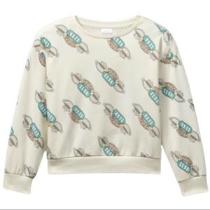 TV Show Friends Central Perk Allover Logo Pullover Sweatshirt